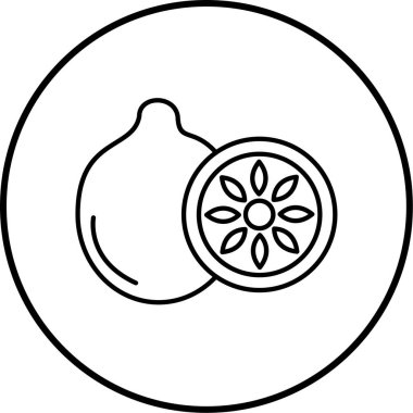 meyve ikonu vektör illüstrasyonu