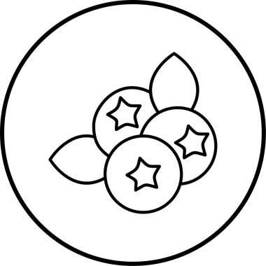 meyve ikonu vektör illüstrasyonu