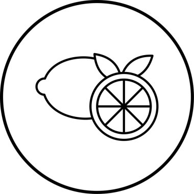 limon simgesi vektör illüstrasyonu