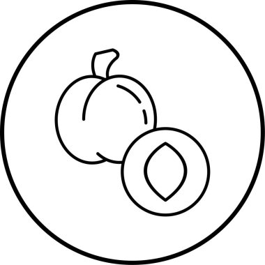 meyve ikonu vektör illüstrasyonu