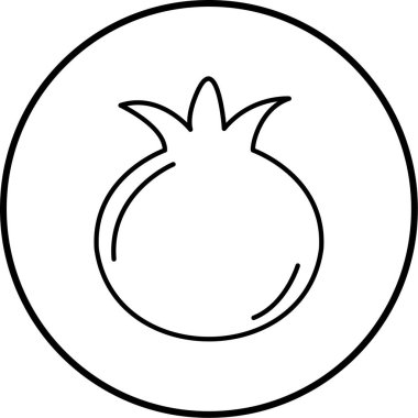 Bir domates ikonunun vektör illüstrasyonu