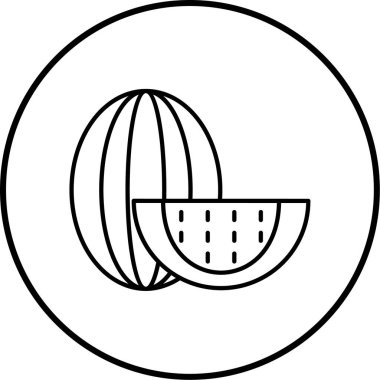 Karpuz simgesi vektör illüstrasyonu