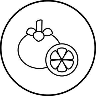 Bir meyve simgesinin vektör illüstrasyonu