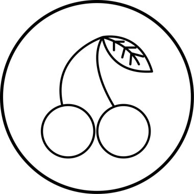 Bir kirazın vektör illüstrasyonu