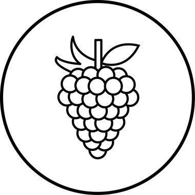 Tek bir üzüm simgesinin vektör çizimi
