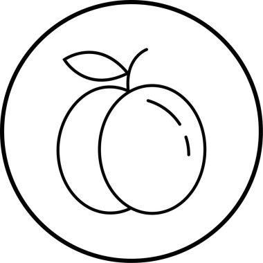 Elma. Web simgesi basit illüstrasyon