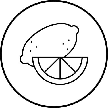 limon simgesi vektör illüstrasyonu