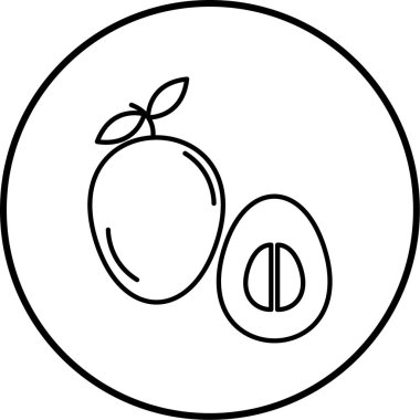 meyve ikonu vektör illüstrasyonu