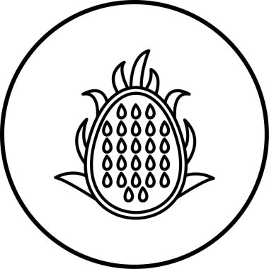 meyve ikonu vektör illüstrasyonu