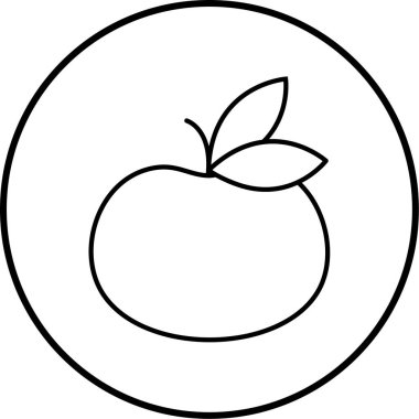 Elma. Web simgesi basit illüstrasyon