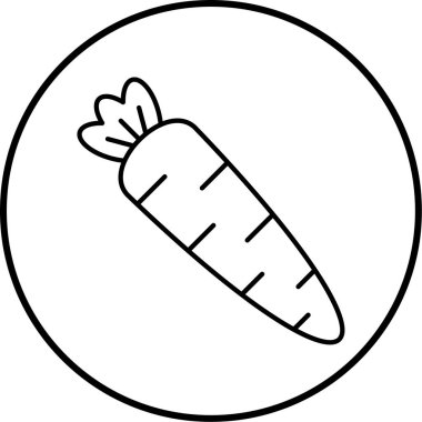 Havuç simgesi, vektör çizimi