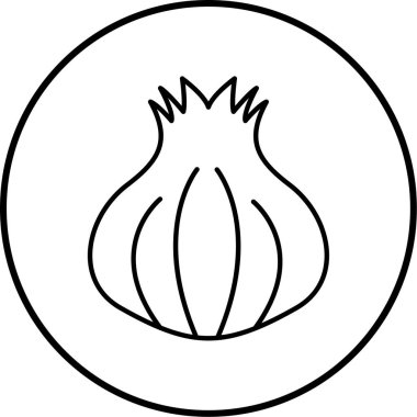 Soğan. Web simgesi basit illüstrasyon