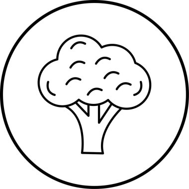 Brokoli simgesinin vektör illüstrasyonu