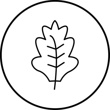 Yaprak. Web simgesi basit illüstrasyon