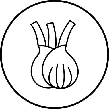 Soğan. Web simgesi basit illüstrasyon