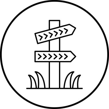 Yol simgesi, vektör illüstrasyonu