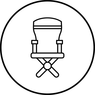 Sandalye simgesinin vektör illüstrasyonu