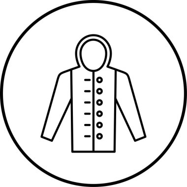 Bir ceket simgesinin vektör illüstrasyonu