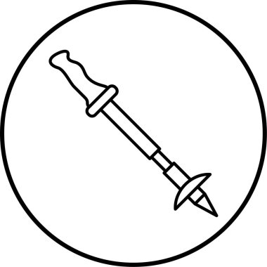 Bir pin simgesinin vektör illüstrasyonu