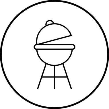 Izgara ikonu vektör illüstrasyonu