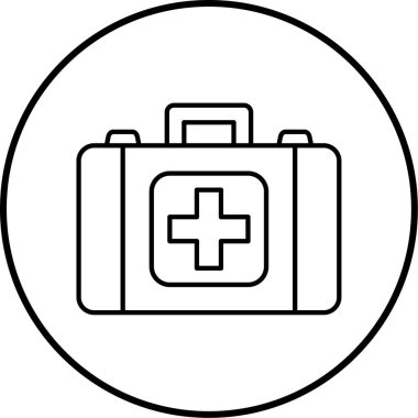 Yardım çantası ikon vektör illüstrasyonu
