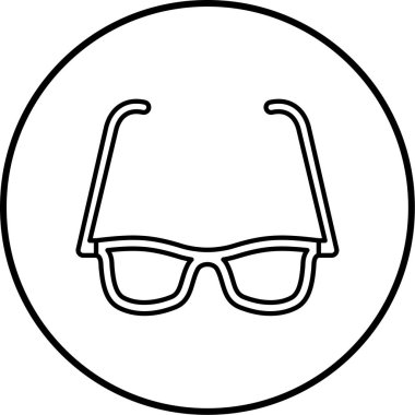 Gözlük. Web simgesi basit illüstrasyon