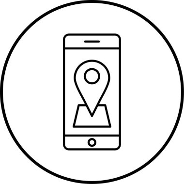 Taşınabilir konumun vektör illüstrasyonu