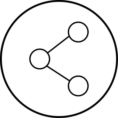 Paylaş. Web simgesi basit illüstrasyon