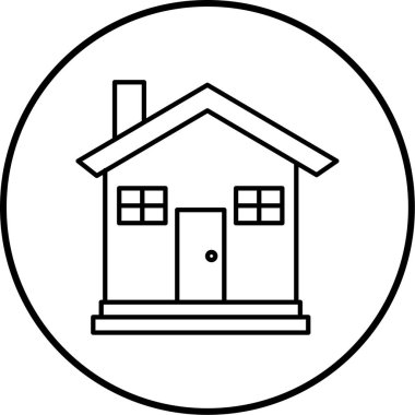 Ev. Web simgesi basit illüstrasyon