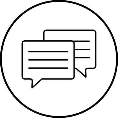 Konuş. Web simgesi basit illüstrasyon