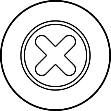 vektör çizim İptal düğmesi simgesi