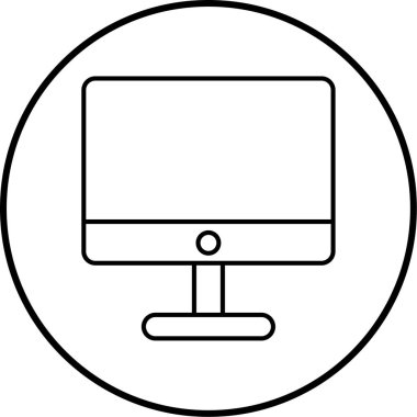 bilgisayar izleme simgesi, vektör illüstrasyonu