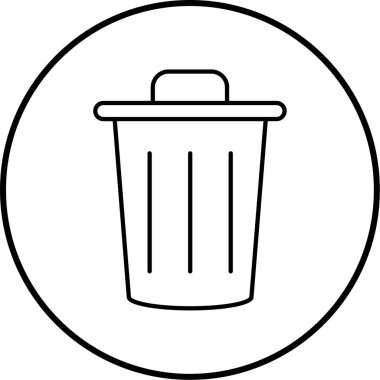 Vektör çizim çöp tenekesi simgesine