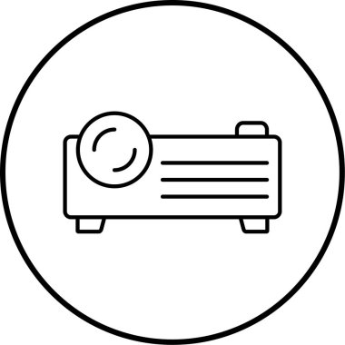 Projektör ikon vektör illüstrasyonu