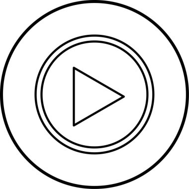 Oynayın. Web simgesi basit illüstrasyon