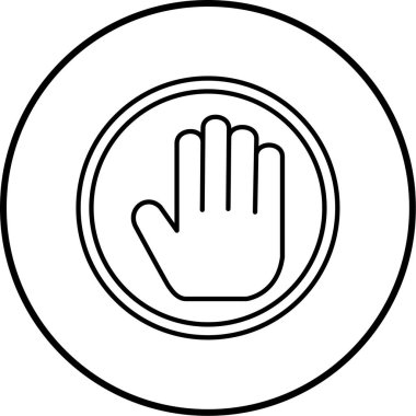 El simgesinin vektör illüstrasyonu