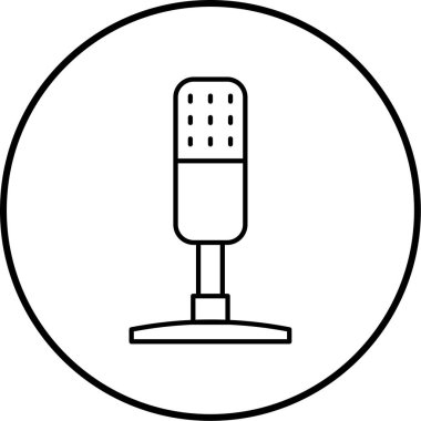mikrofon simgesi vektör illüstrasyonu