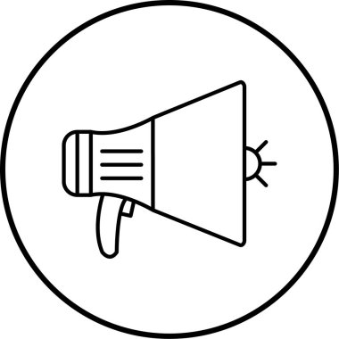 megafon simgesinin vektör illüstrasyonu