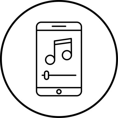 Cep telefonu simgesi, vektör illüstrasyonu