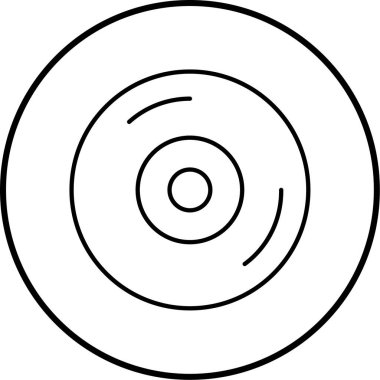CD mi? Web simgesi basit illüstrasyon