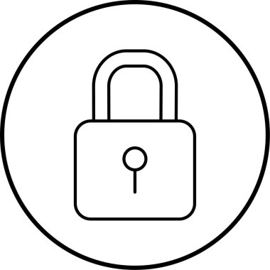 Kilit. Web simgesi basit illüstrasyon