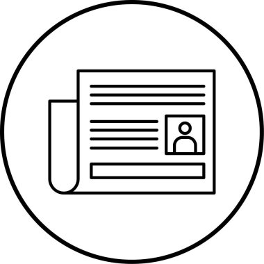 gazete simgesi vektör illüstrasyonu