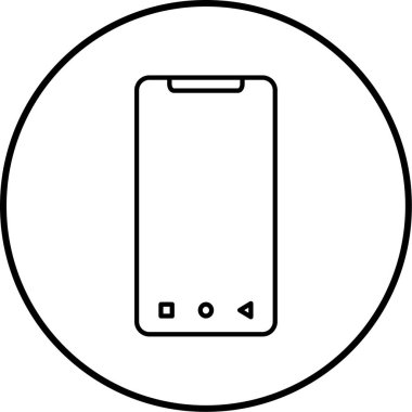 Cep telefonu simgesi, vektör illüstrasyonu