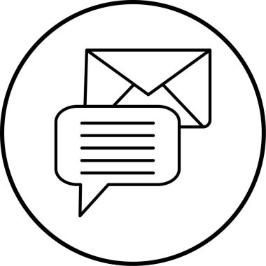 İleti vektör simgesi işareti