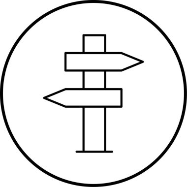 Yönün vektör illüstrasyonu Simgesi