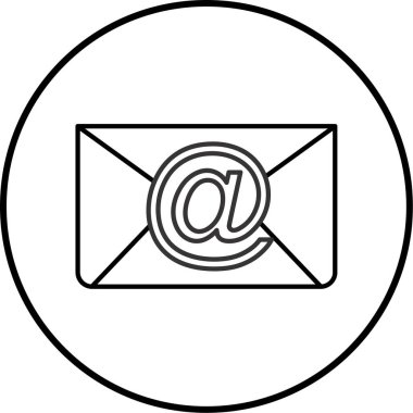 E-posta. Web simgesi basit illüstrasyon