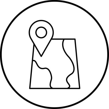 Harita konumunun vektör illüstrasyonu