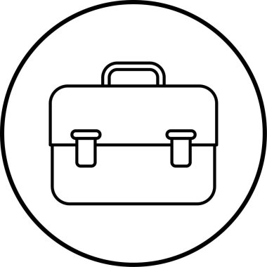 Evrak çantası simgesinin vektör illüstrasyonu