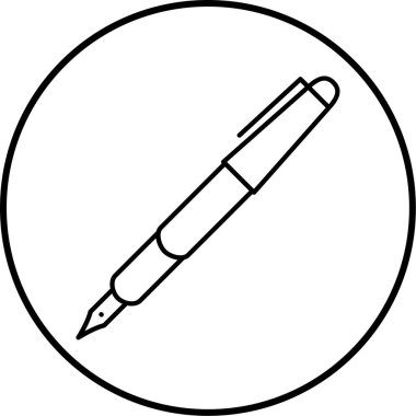 Kalem. Web simgesi basit illüstrasyon