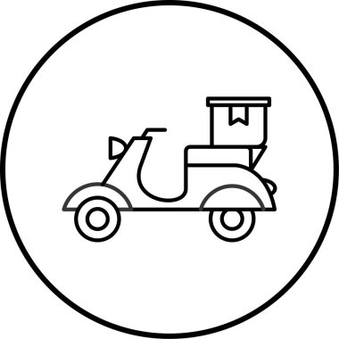 motosiklet dağıtım simgesi vektör illüstrasyonu